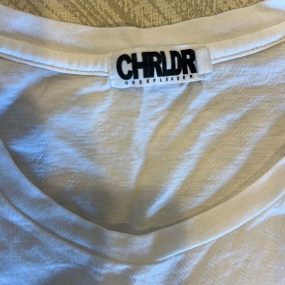 Chrldr “Nevermind” w. Palm Tree White Tank Top - Size S - Picture 3 of 7